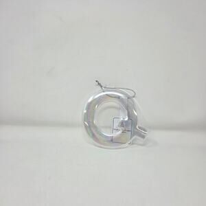 Q Iridescent Monogram Initial Christmas Ornament